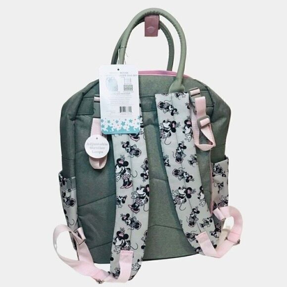 New! Disney Baby Minnie Mouse Multi-Piece Diaper Backpack Changing Pad Bag Set - Picture 2 of 16